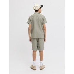 JACK & JONES JUNIOR Global waffle resort kortærmet skjorte - Vetiver