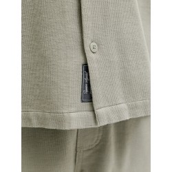 JACK & JONES JUNIOR Global waffle resort kortærmet skjorte - Vetiver