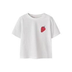 NAME IT MINI Jaysline kortærmet t-shirt - Bright White