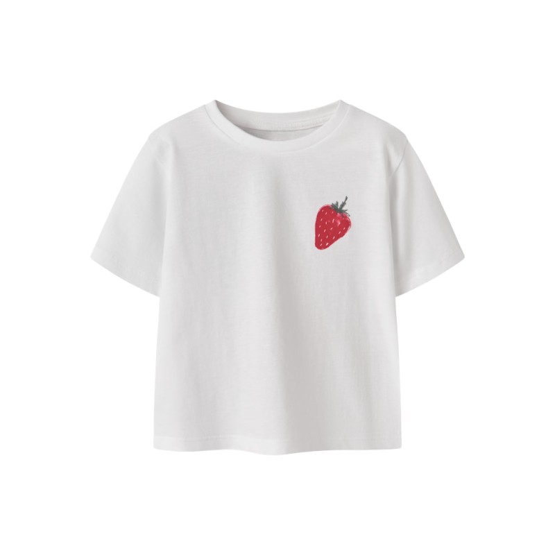NAME IT MINI Jaysline kortærmet t-shirt - Bright White