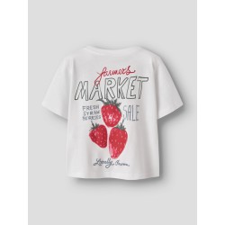 NAME IT MINI Jaysline kortærmet t-shirt - Bright White