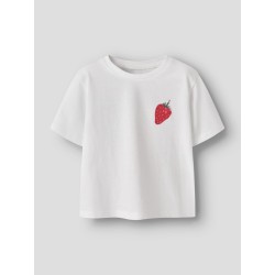 NAME IT MINI Jaysline kortærmet t-shirt - Bright White