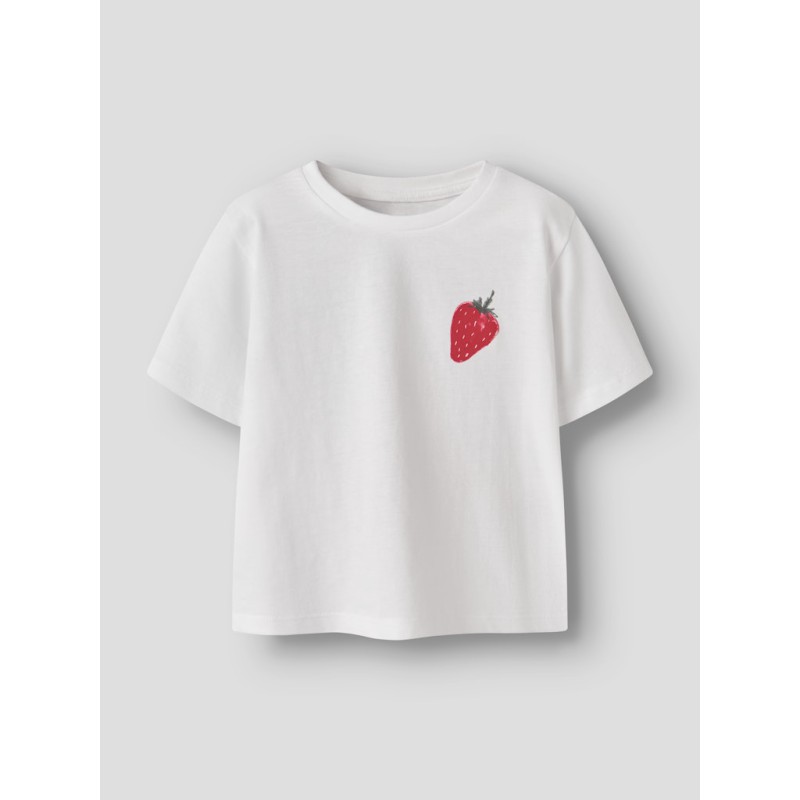 NAME IT MINI Jaysline kortærmet t-shirt - Bright White