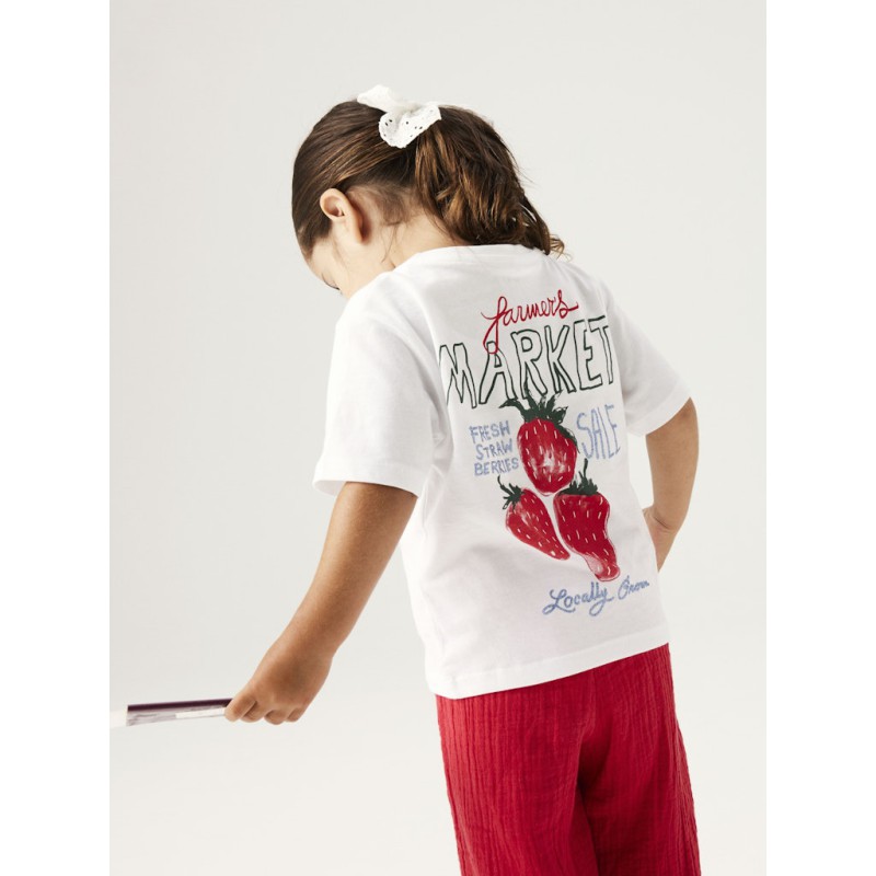 NAME IT MINI Jaysline kortærmet t-shirt - Bright White