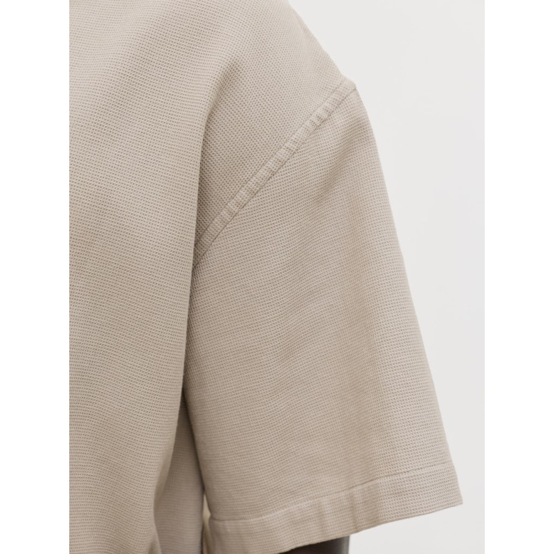 JACK & JONES PLUS Global waffle resort kortærmet skjorte - Vintage Khaki