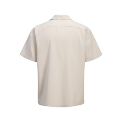 JACK & JONES Global waffle resort kortærmet skjorte - Moonbeam