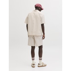 JACK & JONES Global waffle resort kortærmet skjorte - Moonbeam