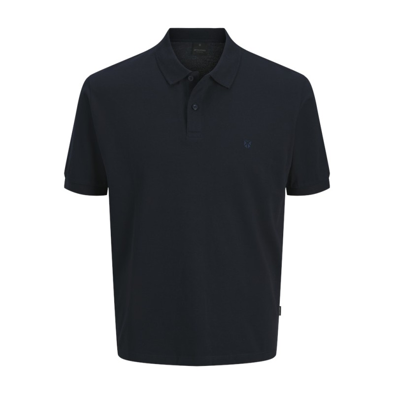 JACK & JONES PLUS Blawestone kortærmet polo - Night Sky SOLID