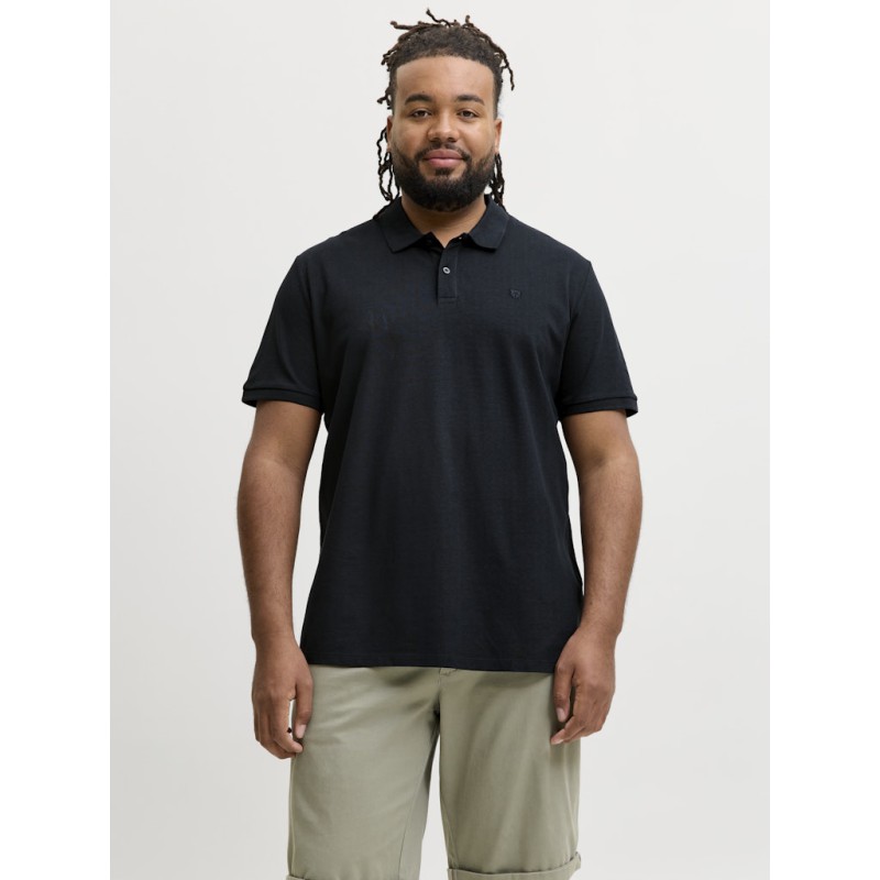 JACK & JONES PLUS Blawestone kortærmet polo - Night Sky SOLID