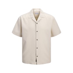JACK & JONES JUNIOR Global waffle resort kortærmet skjorte - Moonbeam