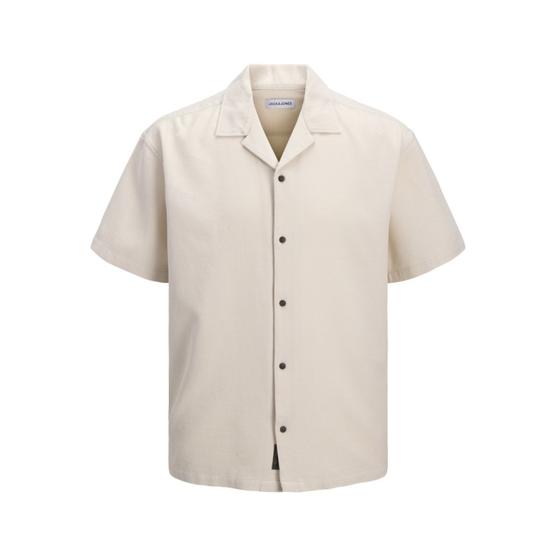 JACK & JONES JUNIOR Global waffle resort kortærmet skjorte - Moonbeam