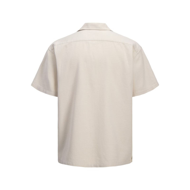 JACK & JONES JUNIOR Global waffle resort kortærmet skjorte - Moonbeam