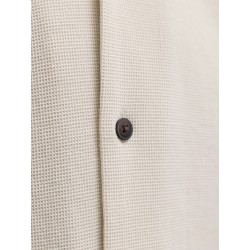 JACK & JONES JUNIOR Global waffle resort kortærmet skjorte - Moonbeam