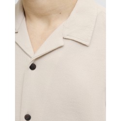 JACK & JONES JUNIOR Global waffle resort kortærmet skjorte - Moonbeam