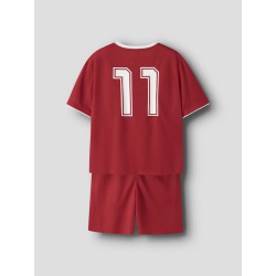 NAME IT KIDS Unisex Hi team shorts sæt - True Red