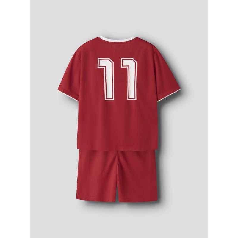 NAME IT KIDS Unisex Hi team shorts sæt - True Red