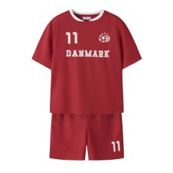 NAME IT KIDS Unisex Hi team shorts sæt - True Red