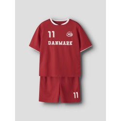 NAME IT KIDS Unisex Hi team shorts sæt - True Red