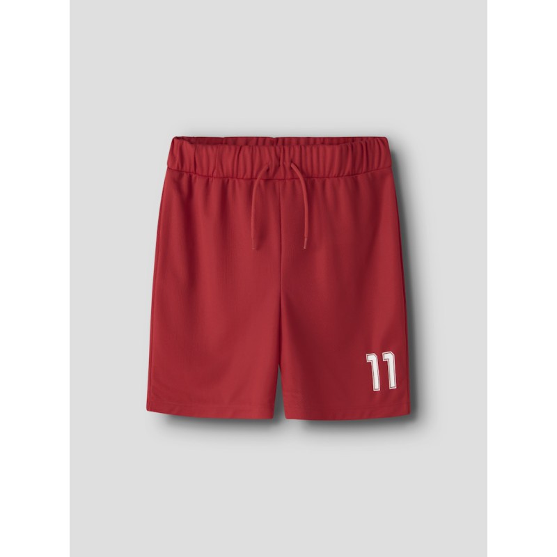 NAME IT KIDS Unisex Hi team shorts sæt - True Red