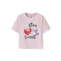 NAME IT MINI Jonali kortærmet t-shirt - Cradle Pink