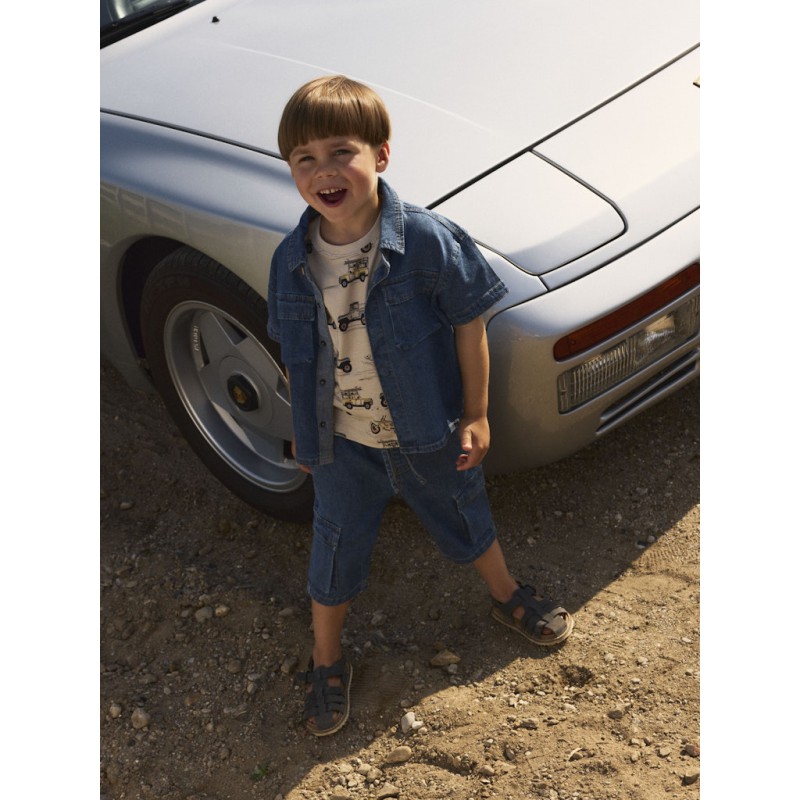 NAME IT Mini Ben Jogger Denim Knickers - Dark Blue Denim