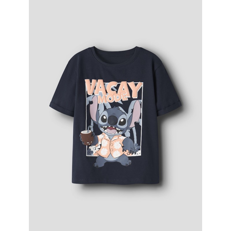 NAME IT MINI Antonie Stitch kortærmet t-shirt - Navy Blazer