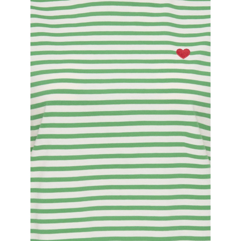 JDY Pisa S/S Print Top - Cloud Dancer / New Stripe Jelly Bean