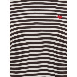 JDY Pisa S/S Print Top - Cloud Dancer / New Stripe Chicory Coffee