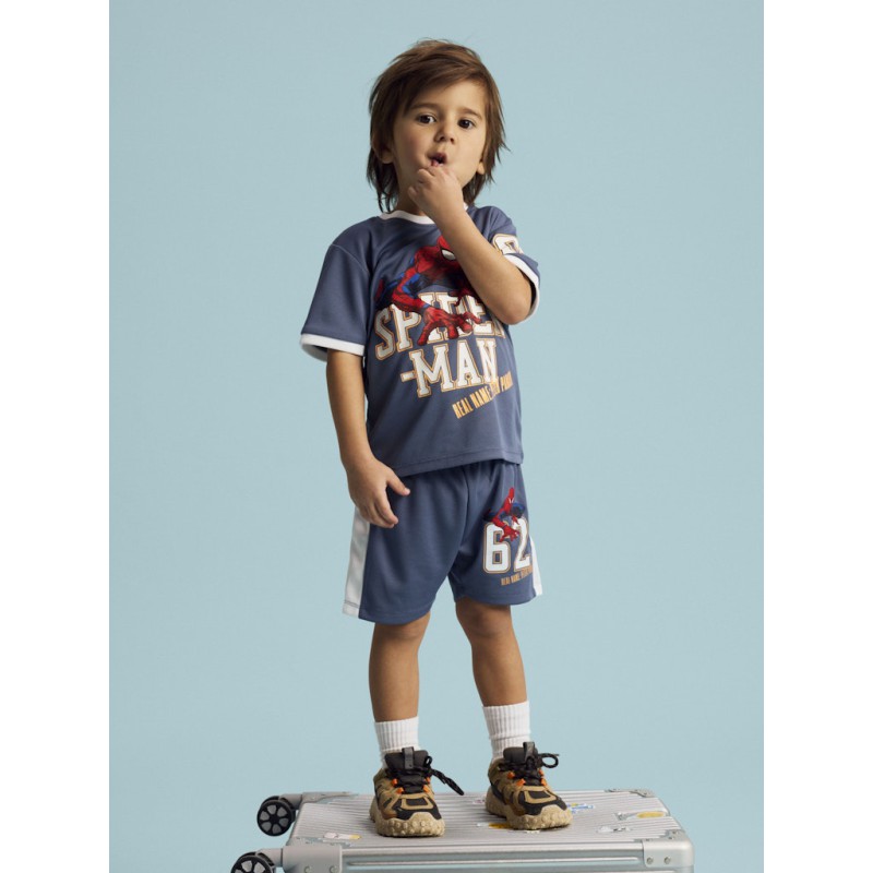 NAME IT MINI Manri spider long poly shorts - Vintage Indigo