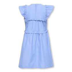 KIDS ONLY Clare kortærmet flæse kjole - Cornflower Blue
