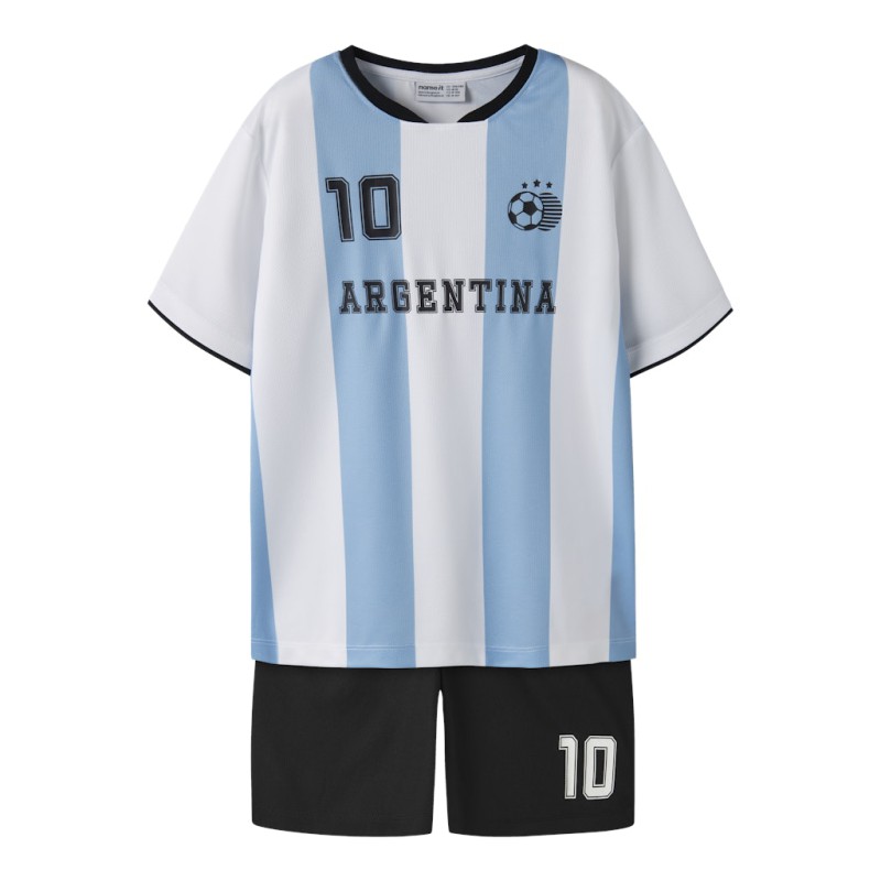 NAME IT KIDS Unisex Hi team shorts sæt - Black