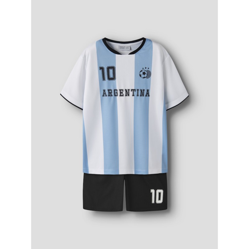 NAME IT KIDS Unisex Hi team shorts sæt - Black