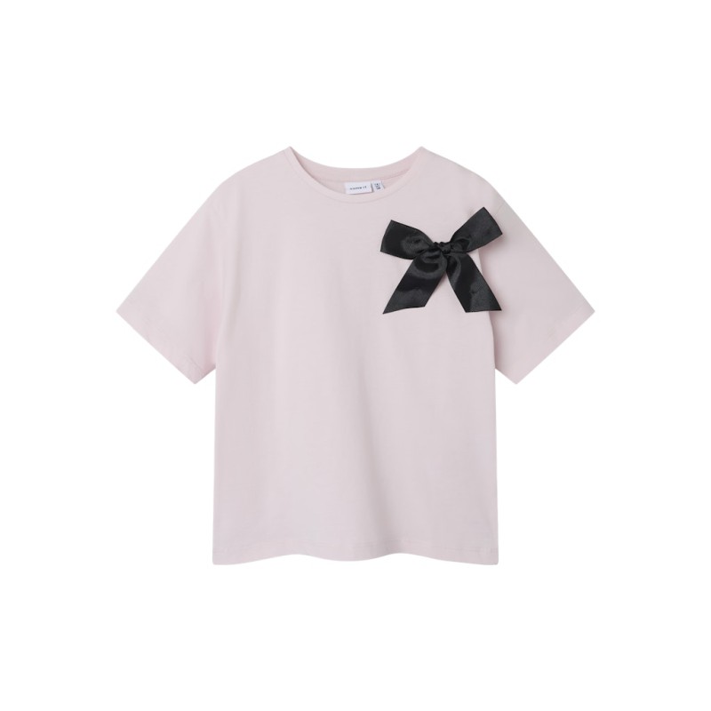 NAME IT Kids Hansa Sløjfe S/S Top - Lilac Snow