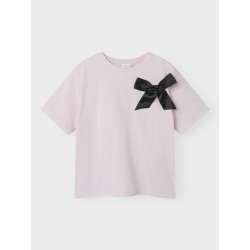 NAME IT Kids Hansa Sløjfe S/S Top - Lilac Snow