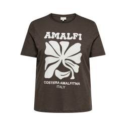 ONLY CARMAKOMA Esma kortærmet jeans fit t-shirt - Chocolate Martini