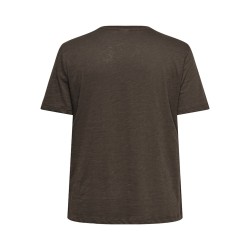 ONLY CARMAKOMA Esma kortærmet jeans fit t-shirt - Chocolate Martini