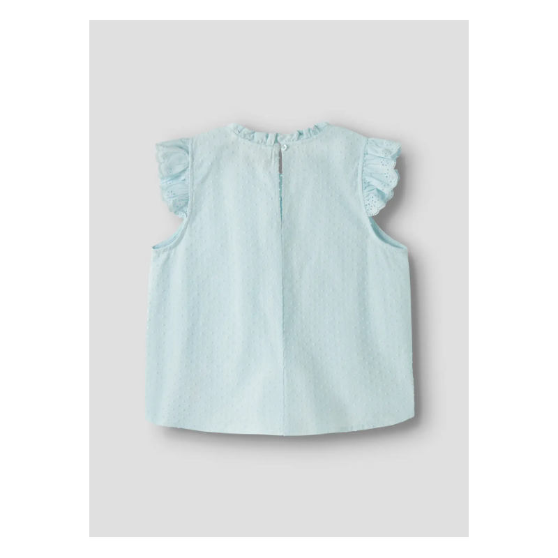 NAME IT Kids Jusa broderi anglaise top - Delicate Blue