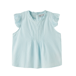 NAME IT Kids Jusa broderi anglaise top - Delicate Blue