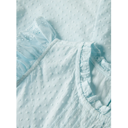 NAME IT Kids Jusa broderi anglaise top - Delicate Blue