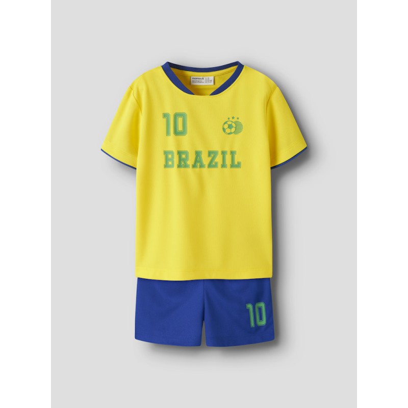 NAME IT MINI Unisex Hi team shorts sæt - Empire Yellow