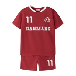 NAME IT MINI Unisex Hi team shorts sæt - True Red