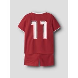 NAME IT MINI Unisex Hi team shorts sæt - True Red