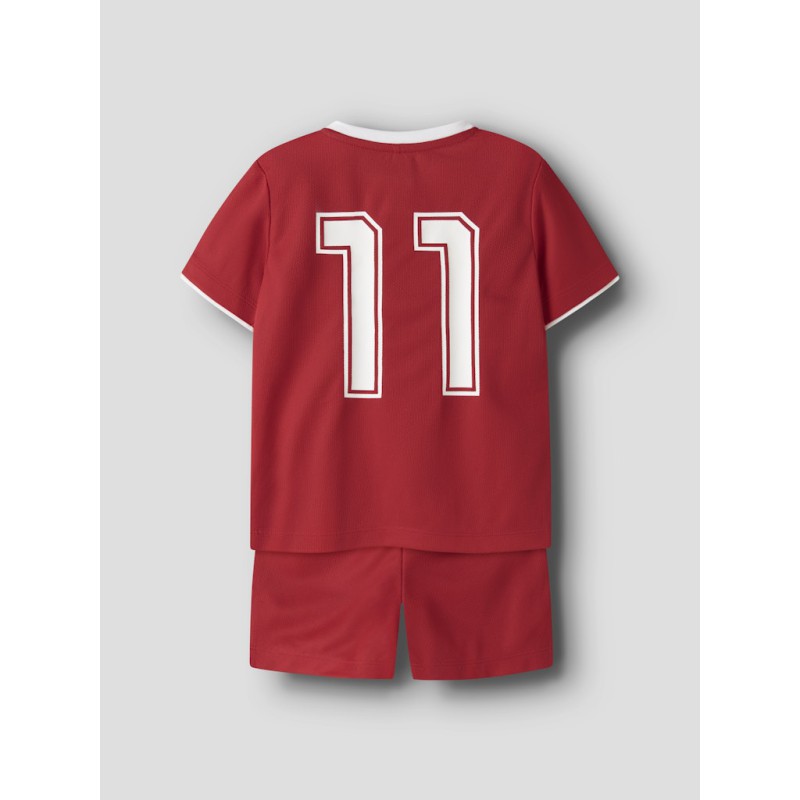 NAME IT MINI Unisex Hi team shorts sæt - True Red