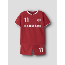 NAME IT MINI Unisex Hi team shorts sæt - True Red