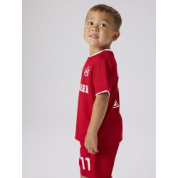 NAME IT MINI Unisex Hi team shorts sæt - True Red
