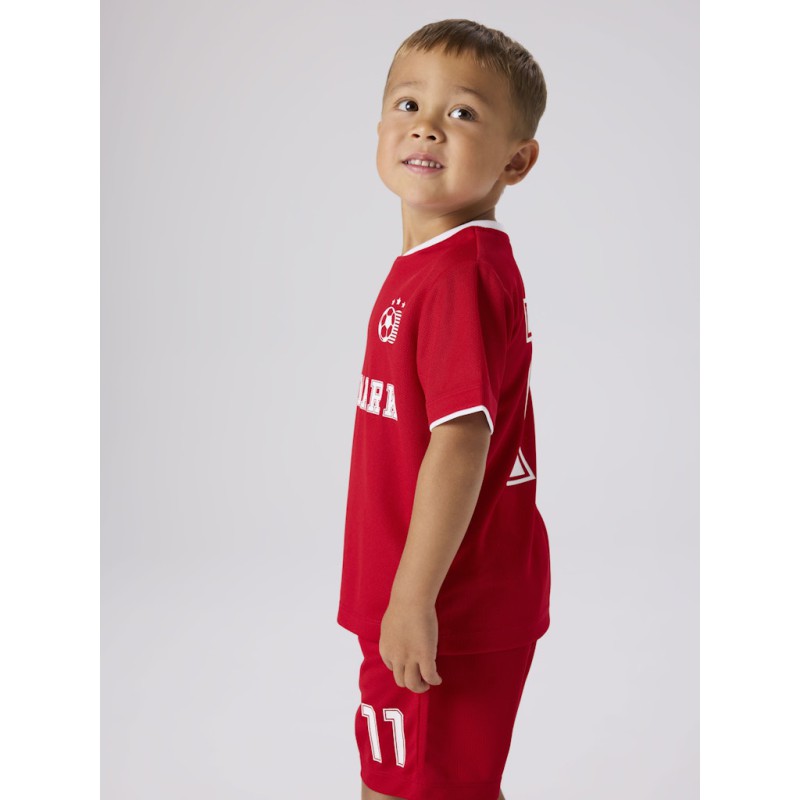 NAME IT MINI Unisex Hi team shorts sæt - True Red