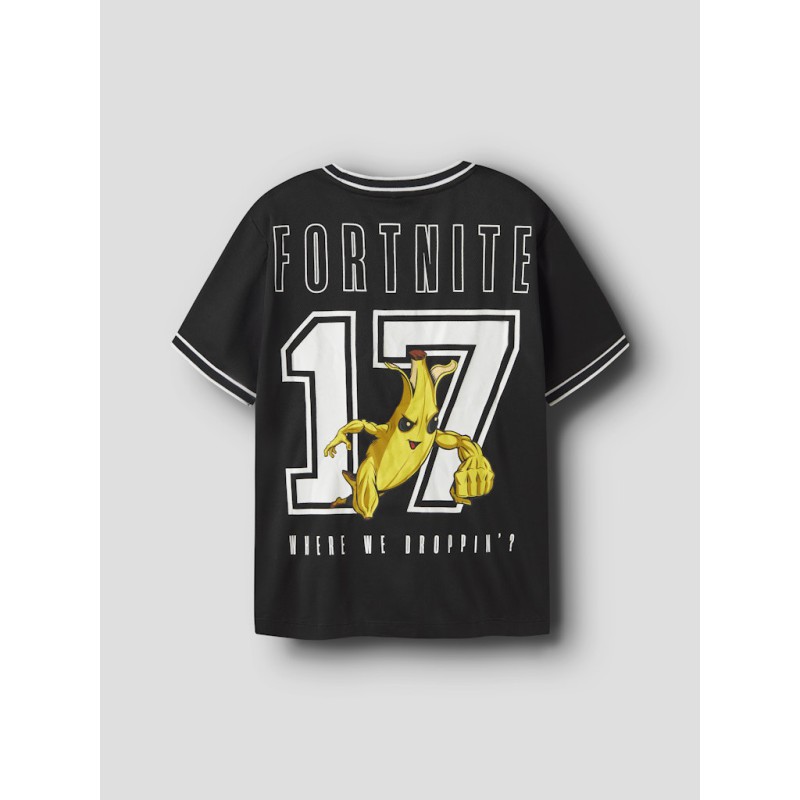 NAME IT Kids Alisher fortnite kortærmet poly t-shirt - Sort