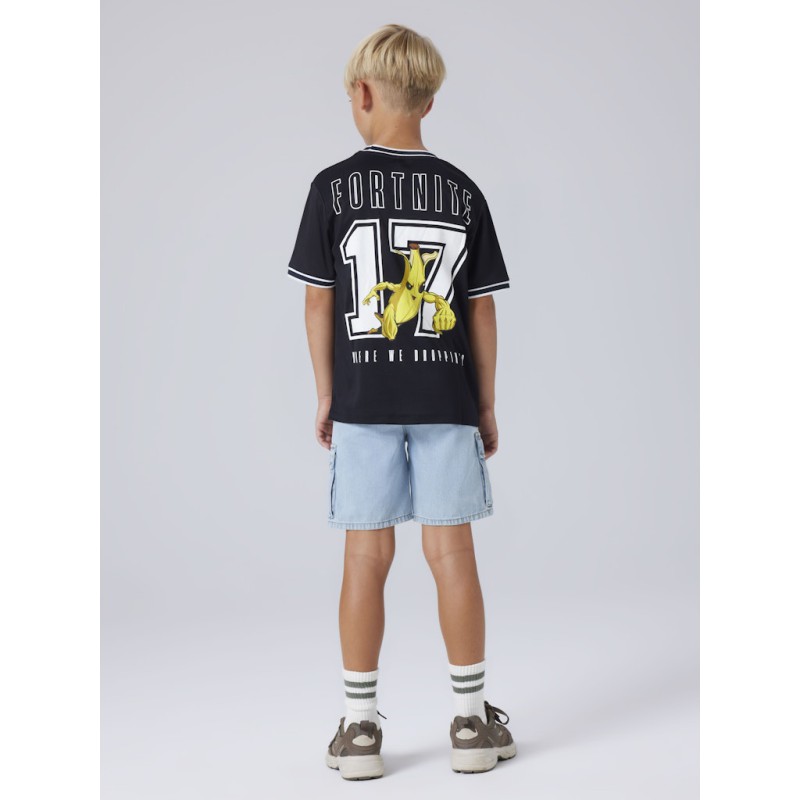 NAME IT Kids Alisher fortnite kortærmet poly t-shirt - Sort