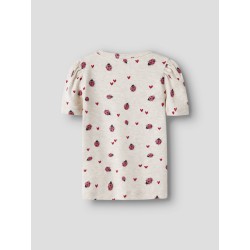 NAME IT Mini Haline kortærmet x-slim top - Peyote Melange