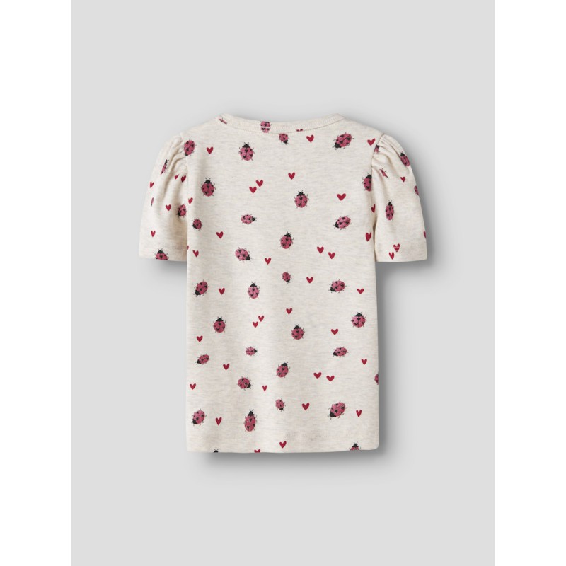 NAME IT Mini Haline kortærmet x-slim top - Peyote Melange